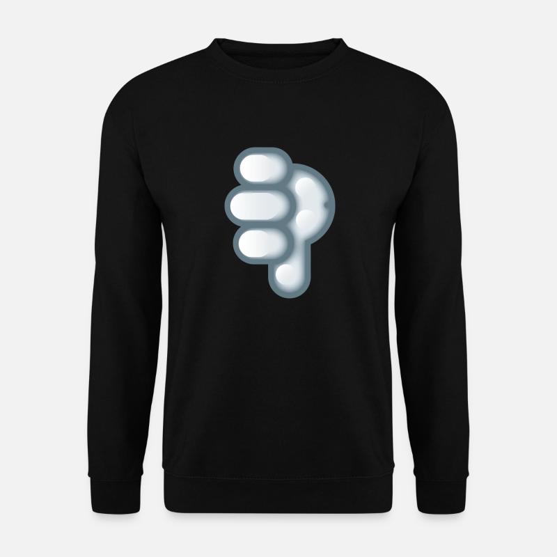 Smiley Hand Signal Down - Unisex Pullover - Schwarz