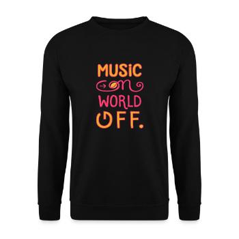 Music Love music I love songs hits saying - Unisex Sweatshirt - black - Front - Alina (178cm) & Michal (187cm)