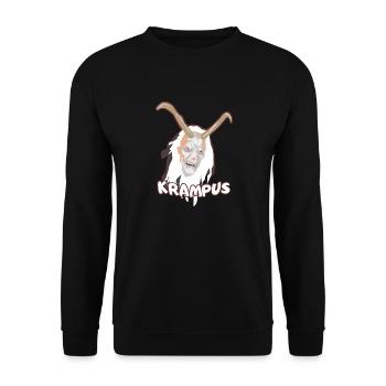 Cadeau chemise Krampus - Sweat-shirt Unisexe - noir - Devant - Alina (178cm) & Michal (187cm)