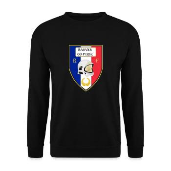 Ecusson Sauver ou Perir - Sweat-shirt Unisexe - noir - Devant - Alina (178cm) & Michal (187cm)