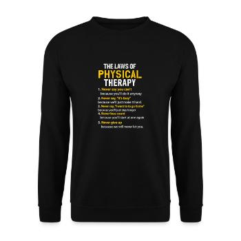Physical Therapy T- shirts - Unisex Sweatshirt - black - Front - Alina (178cm) & Michal (187cm)