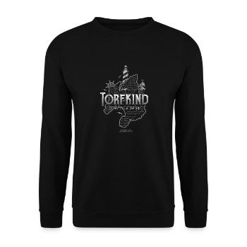 Whisky Torfkind Islay Leuchtturm - Unisex Pullover - Schwarz - Vorne - Alina (178cm) & Michal (187cm)