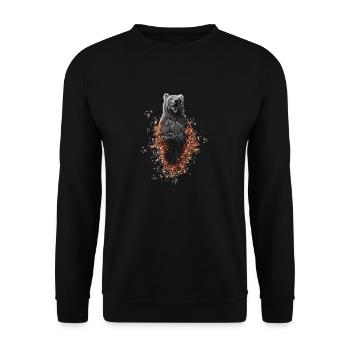 ours - Sweat-shirt Unisexe - noir - Devant - Alina (178cm) & Michal (187cm)