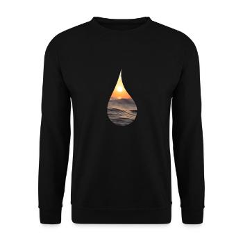 Goutte dans l'océan - Sweat-shirt Unisexe - noir - Devant - Alina (178cm) & Michal (187cm)