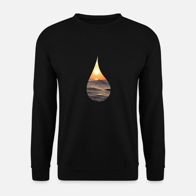 Ein Tropfen im Ozean - Unisex Pullover - Schwarz