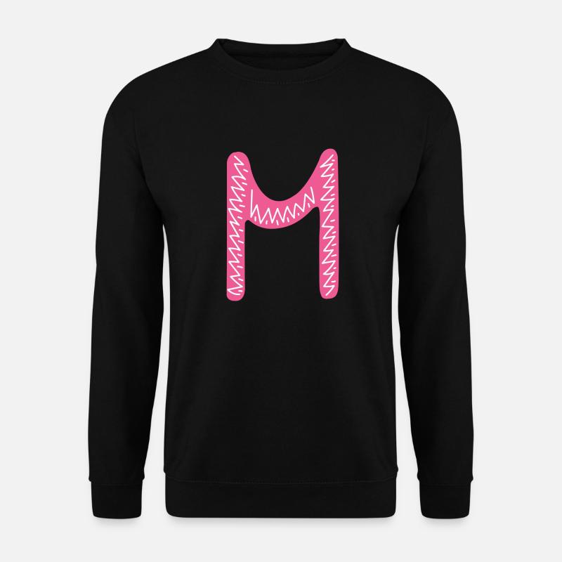 Letter M - Unisex Sweatshirt - black