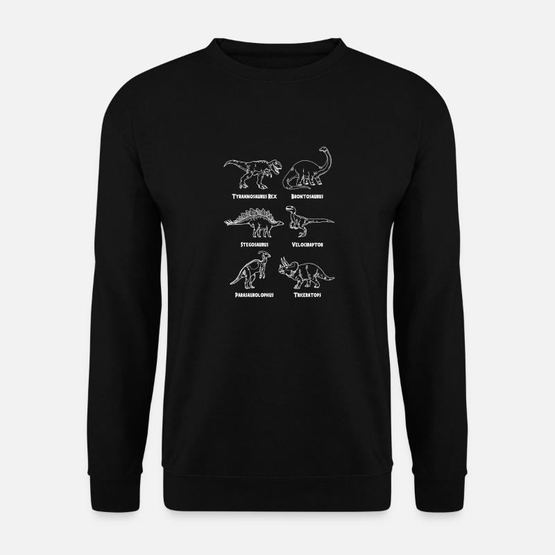 Dinosaurier Sorten - Unisex Pullover - Schwarz