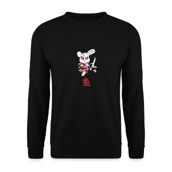 Chinese Zodiac Sign: Rabbit - Unisex Sweatshirt - black - Front - Alina (178cm) & Michal (187cm)