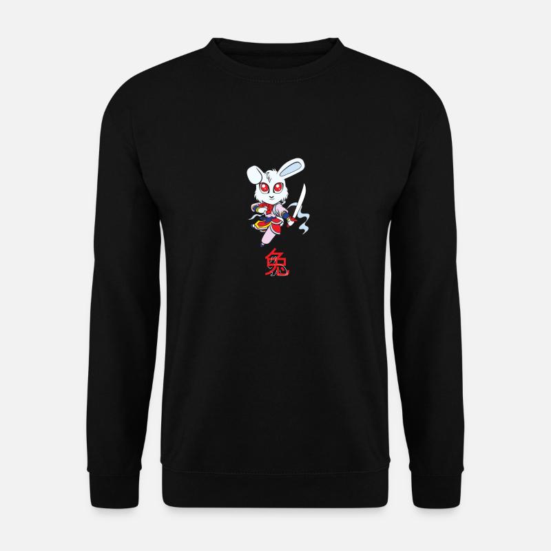Chinesisches Sternzeichen: Kaninchen - Unisex Pullover - Schwarz