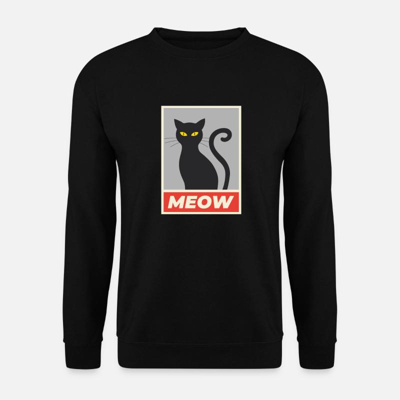 Meow Katze simple - Unisex Pullover - Schwarz