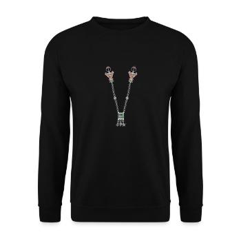 Kabyle jewelry - Unisex Sweatshirt - black - Front - Alina (178cm) & Michal (187cm)