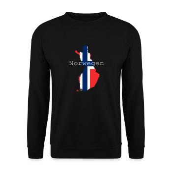 norwegen flagge - Unisex Pullover - Schwarz - Vorne - Alina (178cm) & Michal (187cm)