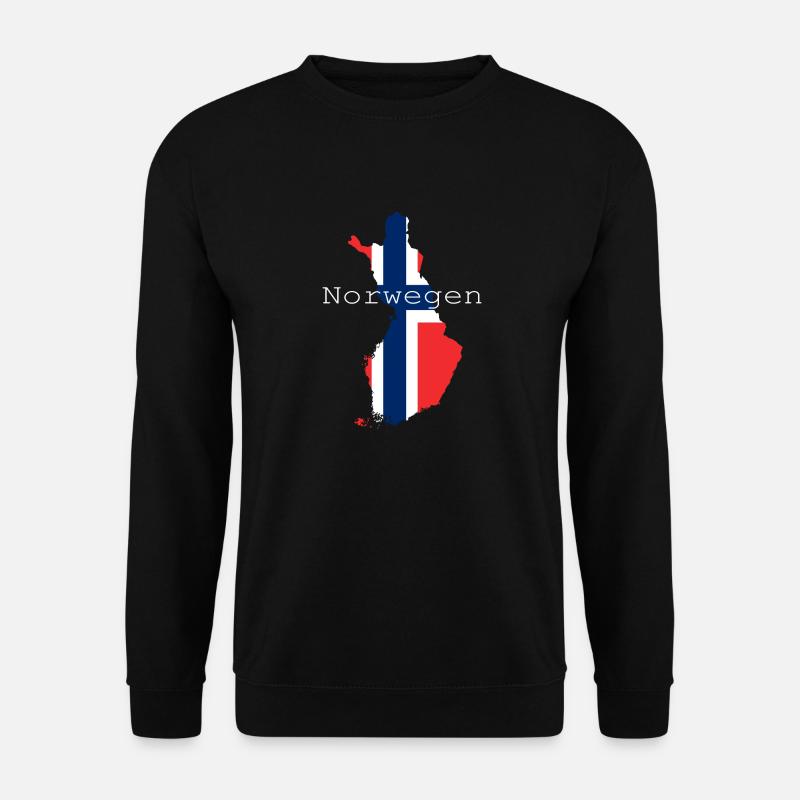 norwegen flagge - Unisex Pullover - Schwarz