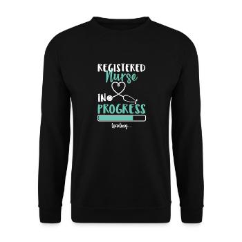 Infirmière autorisée en cours de chargement - Sweat-shirt Unisexe - noir - Devant - Alina (178cm) & Michal (187cm)