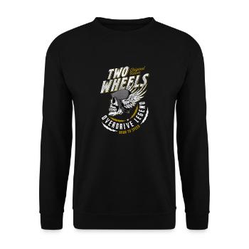 Motorradfahrer, Biker, Chopper, Born To Ride - Unisex Pullover - Schwarz - Vorne - Alina (178cm) & Michal (187cm)