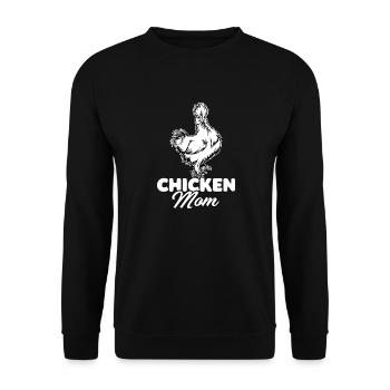 Poulet maman maman rigolo poulet - Sweat-shirt Unisexe - noir - Devant - Alina (178cm) & Michal (187cm)