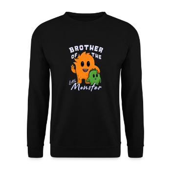 Funny Birthday Family T-Shirts Brother Of The - Unisex Sweatshirt - black - Front - Alina (178cm) & Michal (187cm)