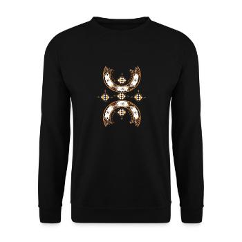 Kabyle-Z-Muster imazighen - Unisex Pullover - Schwarz - Vorne - Alina (178cm) & Michal (187cm)