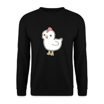 Chicken - Unisex Sweatshirt - black - Front - Alina (178cm) & Michal (187cm)
