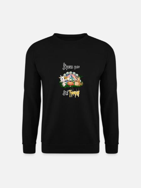 Vache et marmotte, j'peux pas j'ai fondue - Sweat-shirt Unisexe - noir