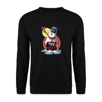 Too hot ver.2 - Unisex Sweatshirt - black - Front - Alina (178cm) & Michal (187cm)