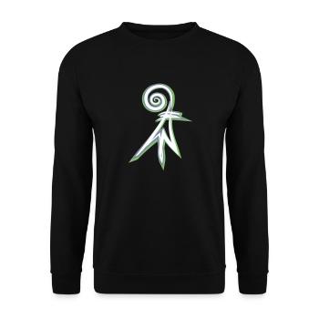 baslerstab Basel - Unisex Pullover - Schwarz - Vorne - Alina (178cm) & Michal (187cm)