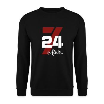 24/7 Alive - Unisex Pullover - Schwarz - Vorne - Alina (178cm) & Michal (187cm)