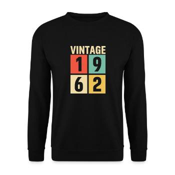 cadeau anniversaire homme amie femme original 1962 - Sweat-shirt Unisexe - noir - Devant - Alina (178cm) & Michal (187cm)