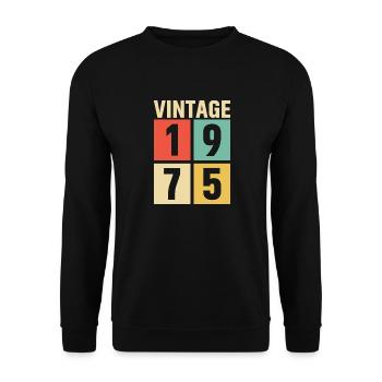 cadeau anniversaire homme amie femme original 1975 - Sweat-shirt Unisexe - noir - Devant - Alina (178cm) & Michal (187cm)
