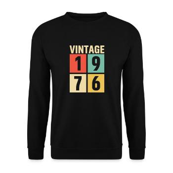 cadeau anniversaire homme amie femme original 1976 - Sweat-shirt Unisexe - noir - Devant - Alina (178cm) & Michal (187cm)