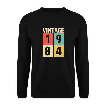 cadeau anniversaire homme amie femme original 1984 - Sweat-shirt Unisexe - noir - Devant - Alina (178cm) & Michal (187cm)