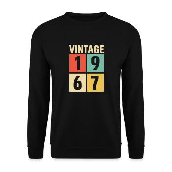 cadeau anniversaire homme amie femme original 1967 - Sweat-shirt Unisexe - noir - Devant - Alina (178cm) & Michal (187cm)