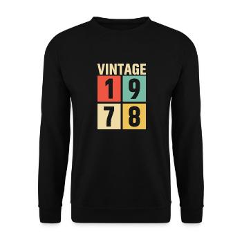 cadeau anniversaire homme amie femme original 1978 - Sweat-shirt Unisexe - noir - Devant - Alina (178cm) & Michal (187cm)
