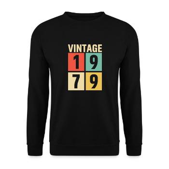 cadeau anniversaire homme amie femme original 1979 - Sweat-shirt Unisexe - noir - Devant - Alina (178cm) & Michal (187cm)