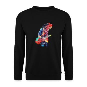Demon Guitarist - Unisex Sweatshirt - black - Front - Alina (178cm) & Michal (187cm)
