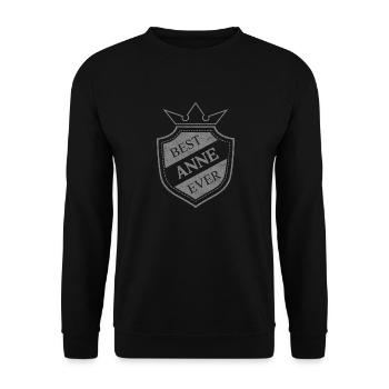 Anne - Unisex Pullover - Schwarz - Vorne - Alina (178cm) & Michal (187cm)
