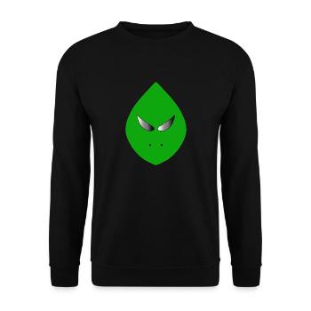 Green alien - Unisex Sweatshirt - black - Front - Alina (178cm) & Michal (187cm)