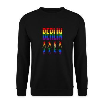 Berlin - Unisex Pullover - Schwarz - Vorne - Alina (178cm) & Michal (187cm)