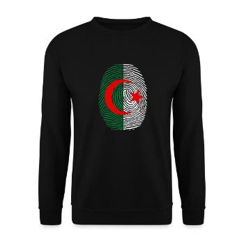 Algerischer Fußabdruck - Unisex Pullover - Schwarz - Vorne - Alina (178cm) & Michal (187cm)