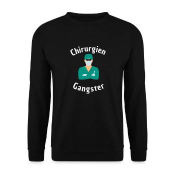 Chirurgien Gangster - Sweat-shirt Unisexe - noir - Devant - Alina (178cm) & Michal (187cm)