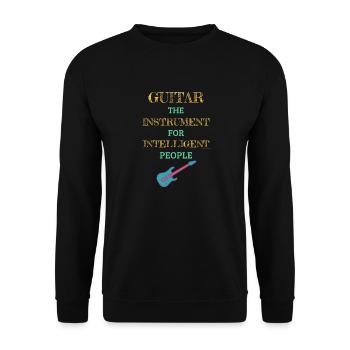 Guitar Instrument For Intelligent People Cream - Unisex Sweatshirt - black - Front - Alina (178cm) & Michal (187cm)