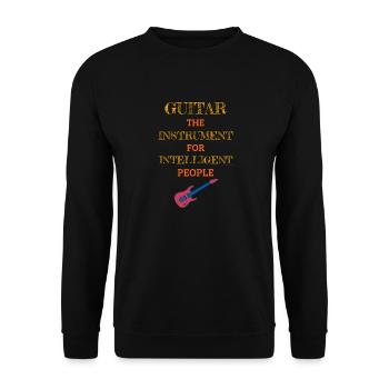 Guitar Instrument For Intelligent People Cider - Unisex Sweatshirt - black - Front - Alina (178cm) & Michal (187cm)