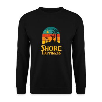 Shore Bonheur Plage Été Océan Tropical - Sweat-shirt Unisexe - noir - Devant - Alina (178cm) & Michal (187cm)