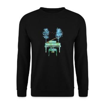 Piano Of Nature - Unisex Sweatshirt - black - Front - Alina (178cm) & Michal (187cm)