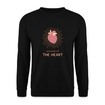 Survival of the Heart - Fittness Passion Love - Unisex Sweatshirt - black - Front - Alina (178cm) & Michal (187cm)