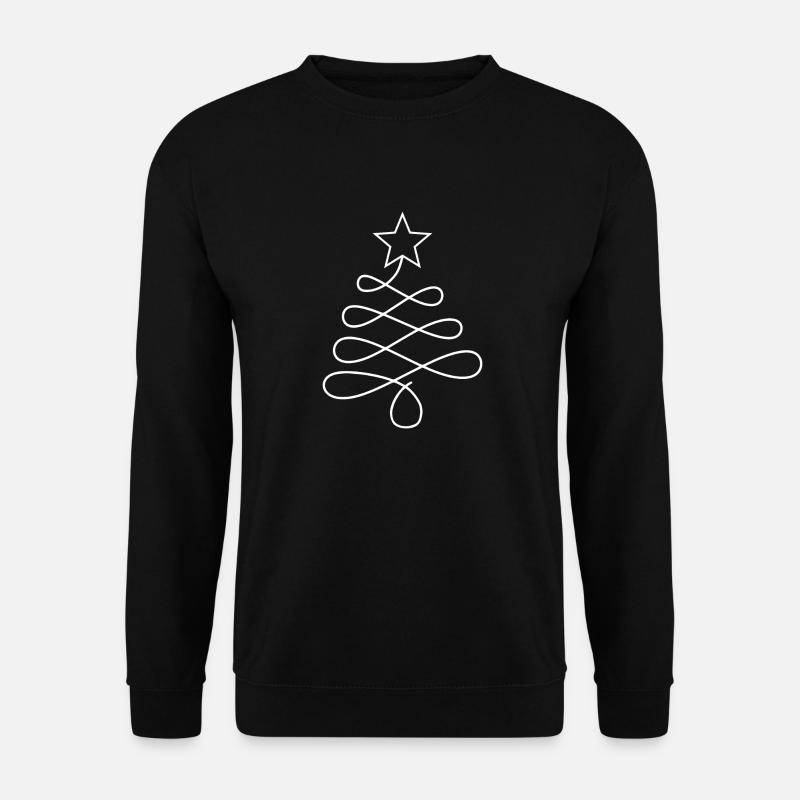 Weihnachtsbaum mit Stern - Unisex Pullover - Schwarz