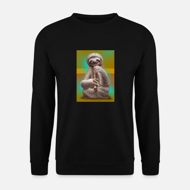 SLOTH FLUTE final - Unisex Sweatshirt - black