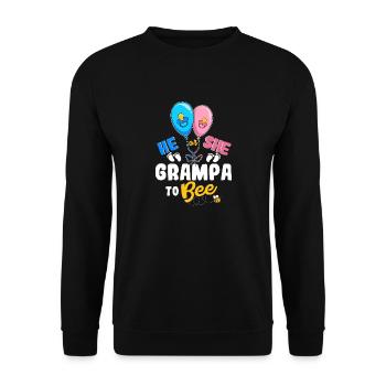 He or She Grampa To Bee Best Grandpa Ever - Unisex Sweatshirt - black - Front - Alina (178cm) & Michal (187cm)