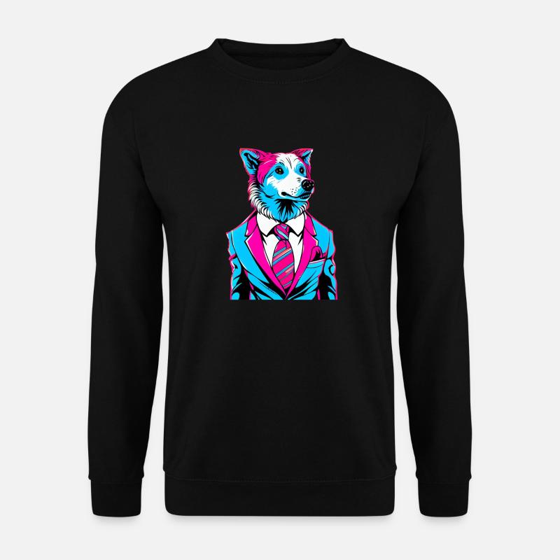 Dog in a suit - Unisex Pullover - Schwarz