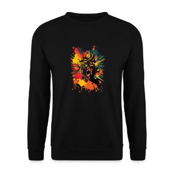 Scream in color - Unisex Sweatshirt - black - Front - Alina (178cm) & Michal (187cm)